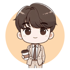 Office worker boy in Cream suit