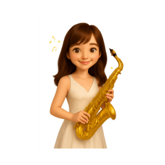 Charm Saxophone Girl
