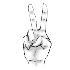 Hand signals Sticker