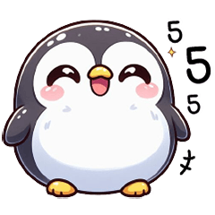 Chubby, cute penguin
