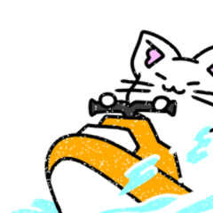 動くしろねこ　福ちゃん　夏バージョン