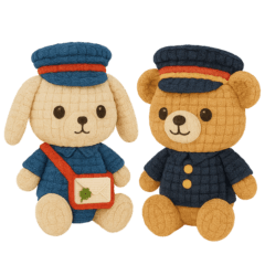 Daily life of animals stamp.