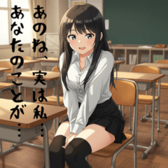 Sitting School Girl