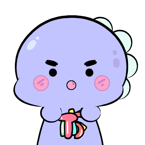 Chubby Grumpy Dino 2 : Effect stickers