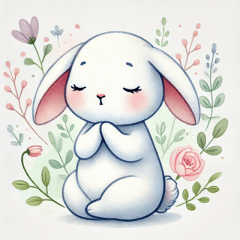 ほっこり可愛いウサギの癒しスタンプ