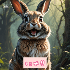 Cute Bunny Expressions Stickers