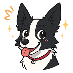 ボーダーコリーの日常会話＆挨拶スタンプ