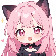 Lovely Cat Girl Sticker