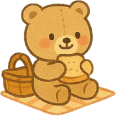 The cute bear's leisure time