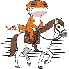 a humanic Leopard gecko Sticker