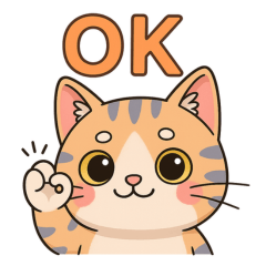 Adorable Tabby Cat Stickers