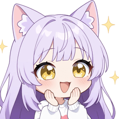 Night Cat Girl Sticker