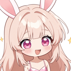 Cute Bunny Girl  Sticker