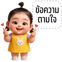 Message Stickers: Kampong cute girl
