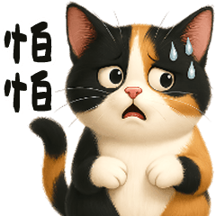貓系列(2)-三花貓大貼圖