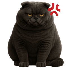 Big chubby black cat tuatung