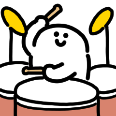 微笑的音樂家動畫貼紙