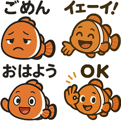 Cute clownfish stamp