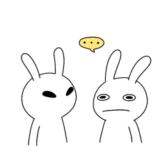 Ordinary bunny and Alien bunny