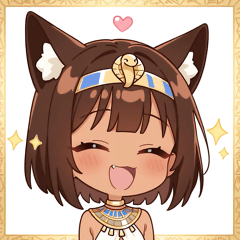 Lovely Egyptian Cat Sticker