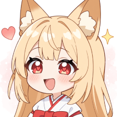 Lovely sticker fox ishrine outfit