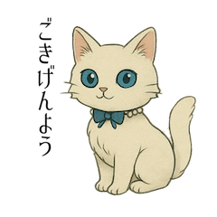 Elegant White Lady Cat Daily Life