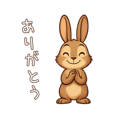 かわいいウサギのあいさつ文２