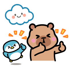 <豚豚和迷你企鵝> 讚喔 ♡