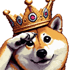 お城の中の太っちょ柴犬