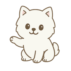 Fluffy white Pomeranian