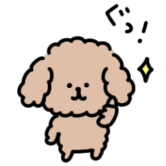 yuru toy poodle sticker