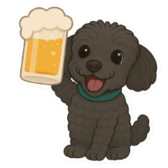 Cute Blackdog  Sticker