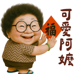 可愛阿嬤怕你餓 大貼圖