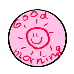 Round English sticker