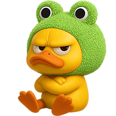 Duck frog hat TuaTueng (No Text)