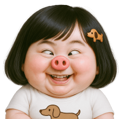 Chubby Girl Funny face135(MINI)No Text