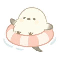 A warm and cozy long-tailed tit sticker