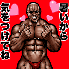 Muscle macho Summer Pop-up Sticker