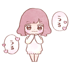 使いやすい❤️女の子のスタンプ2