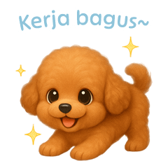 Toy Poodle Stickers [Indonesian]