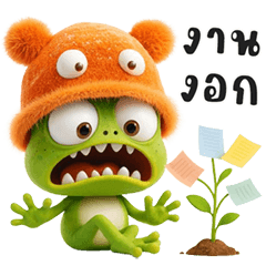 Cheeky small Frog (Big Stickers)