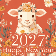 2027年/令和9年/未年/羊年/あけおめ/年賀状