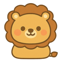 [Mochipuku Lion] Cute Daily Stickers