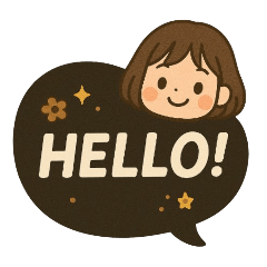Cute Girl with words for Daily Chat.