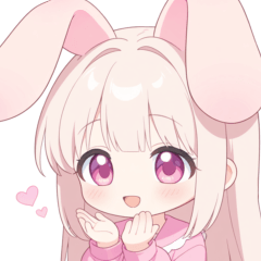 Cute rabbit girl  sticker