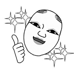 Sticker Of Noh Masks Line Stickers Line Store