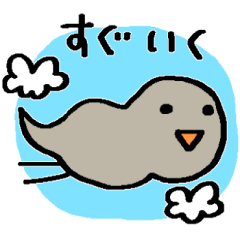 簡易スタンプ＊開運？自由なトリ