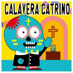 Calavera Catrino like cutting picture