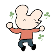 Blue car mouse sticker