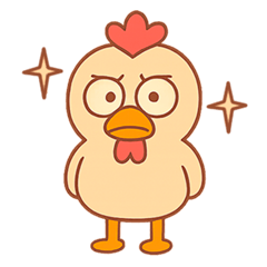 Funny angry chicken